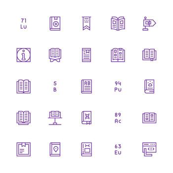 Reference Design Icons featuring 25 in Medium Stroke Outline Style Interface Icons for Daily Use vector