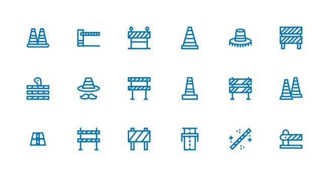 18 UnnamedKeyword Icons in Strong Stroke Line Aesthetic Neatly Designed Icons for Web Platforms vector