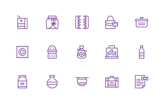 Regular Line Icons from Sealed Set with 15 Vectors Icon Pack for Various Themes