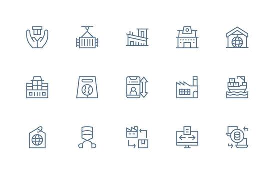 15 importar íconos en regular línea estético todas dispositivo compatible icono conjunto vector