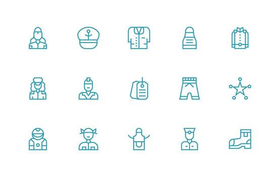 15 Regular Line Style Icons from Uniform Collection Interface Icon Collection for Daily Projects vector
