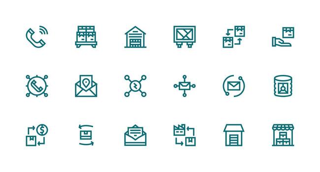 fuerte carrera línea íconos desde entrante conjunto con 18 vectores escalable íconos para multiplataforma interfaces