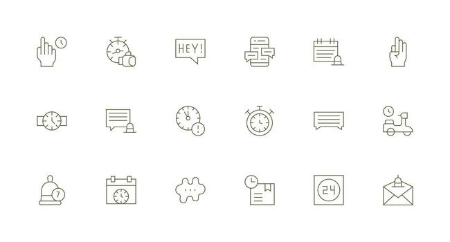 Prompt Design Icons featuring 18 in Minimal Line Style Line Icon Collection vector