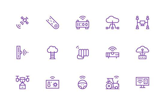 remoto visual paquete conteniendo 15 regular línea íconos digital producto íconos para rápido entrega vector