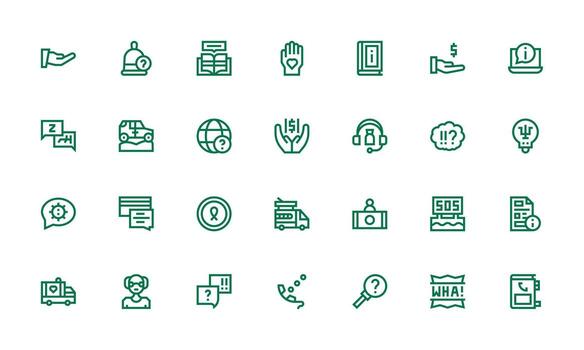 ayuda presentando 28 íconos en negrita línea diseño neutral estilo íconos para ninguna proyecto vector
