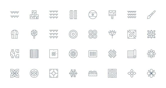 textura icono colección con 32 Delgado línea diseños equilibrado icono conjunto para funcional diseño vector