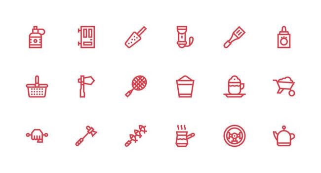 18 íconos para encargarse de en fuerte carrera línea formato bien estructurado íconos para creativo utilizar vector