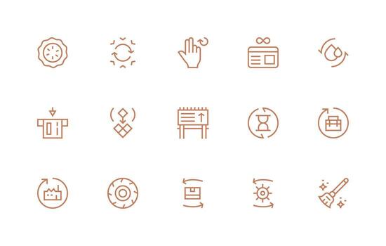 regular línea íconos desde actualizar conjunto con 15 vectores mínimo icono paquete