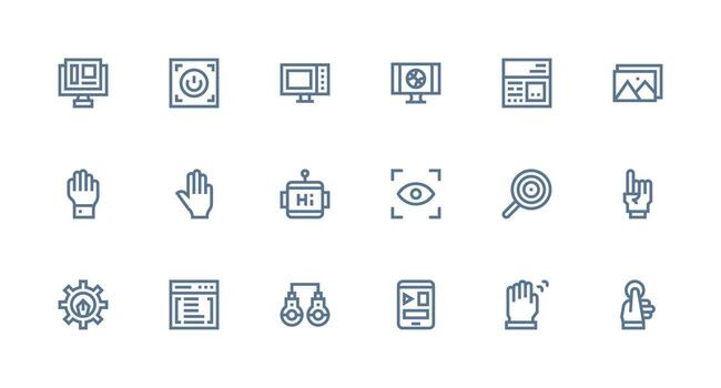 18 Strong Stroke Line Style Icons from Interface Collection Icons Built for Visual Consistency Pack vector