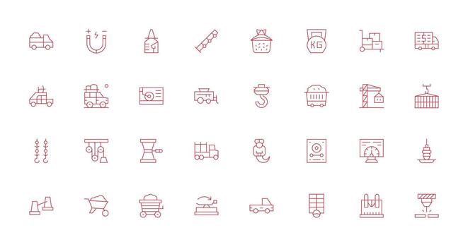 Load Visual Pack containing 32 Thin Line Icons Icon Pack for UI vector