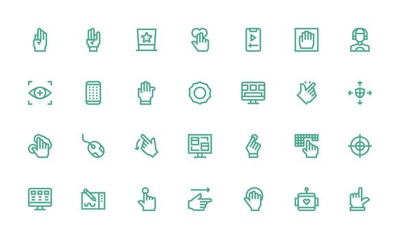 28 Bold Line Vectors for Ui Theme Well-Structured Icons for Creative Use