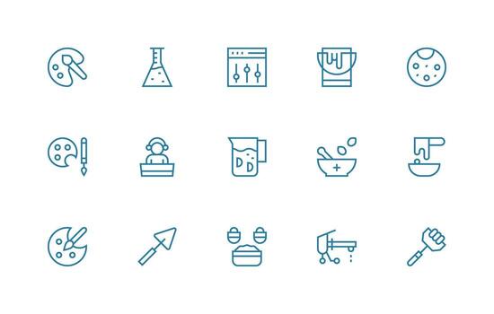 regular línea íconos desde mezcla conjunto con 15 vectores profesional icono paquete para desarrollo trabajo