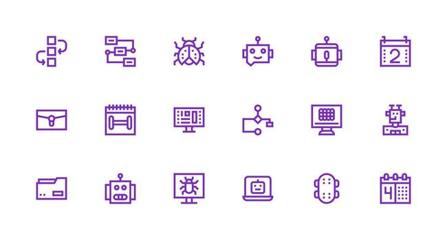 18 fuerte carrera línea vectores para programa tema web y aplicación icono paquete colección