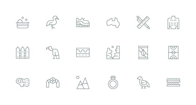 Contour Visual Pack containing 18 Minimal Line Icons Neatly Designed Icons for Web Platforms vector