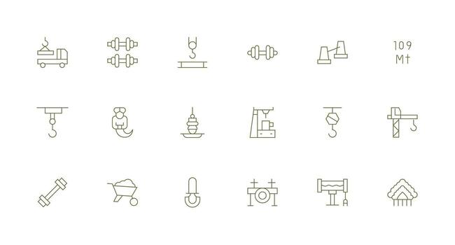 18 Minimal Line Style Icons from Heavy Collection UI and UX Focused Icon Collection vector