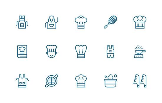 15 regular línea estilo íconos desde cocinero colección lleno icono biblioteca para ui diseñadores vector
