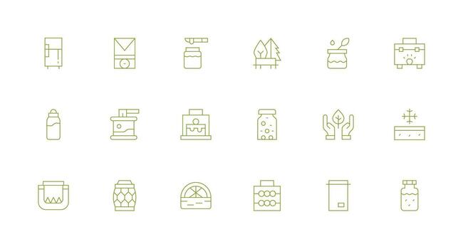 Preserve Icon Collection with 18 Minimal Line Designs Clean Icon Set Icon Pack for UI Projects vector