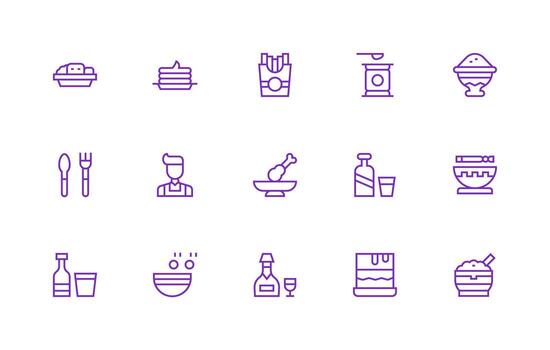 servicio visual paquete conteniendo 15 regular línea íconos de confianza íconos para todas interfaces vector