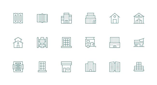 ventanas incluso 18 mínimo línea ilustraciones mínimo icono conjunto para interfaz proyectos vector