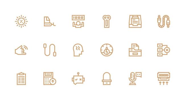 18 fuerte carrera línea estilo íconos desde salida colección línea icono colección vector