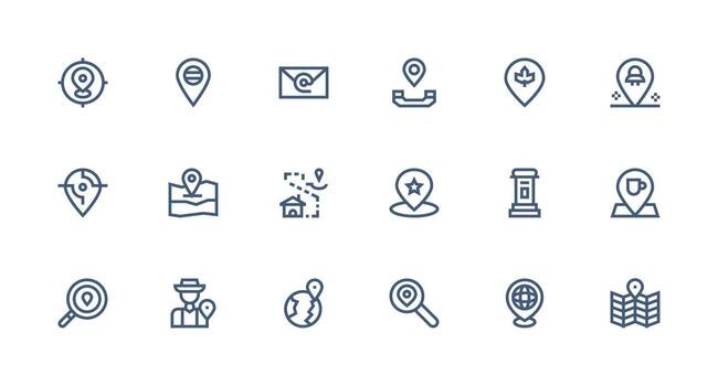 18 fuerte carrera línea vectores para habla a tema rápido acceso íconos para ui desarrollo