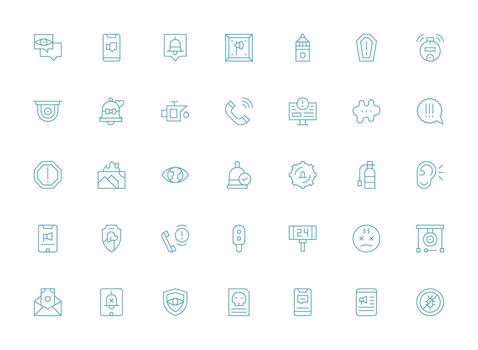 Light Line Icons from Alert Set with 35 Vectors Creative Icon Set