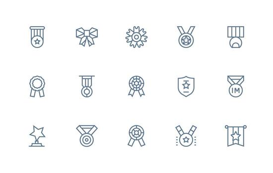 15 Regular Line Vectors for Distinction Theme Neutral Style Icons for Any Project