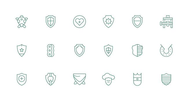 18 Minimal Line Designs for Robust Icons Quick Access Icons for UI Development vector