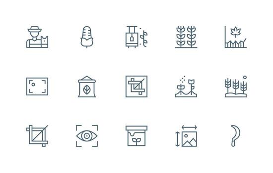 regular línea íconos desde cosecha conjunto con 15 vectores rápido acceso íconos para ui desarrollo