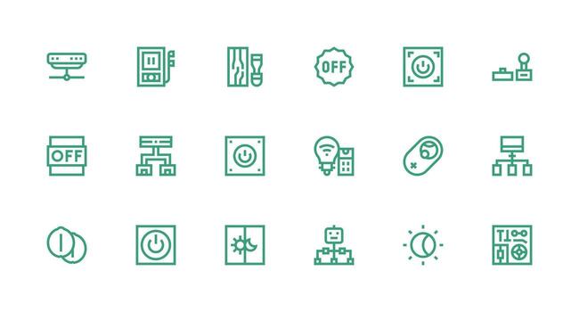 fuerte carrera línea íconos desde cambiar conjunto con 18 vectores lleno icono biblioteca para ui diseñadores