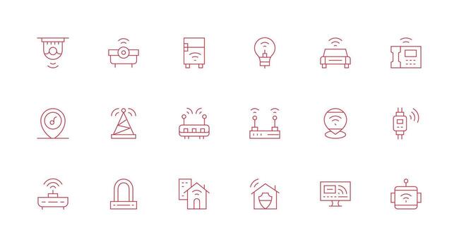 18 Minimal Line Vectors for Wifi Theme Versatile Icon Collection for Designers