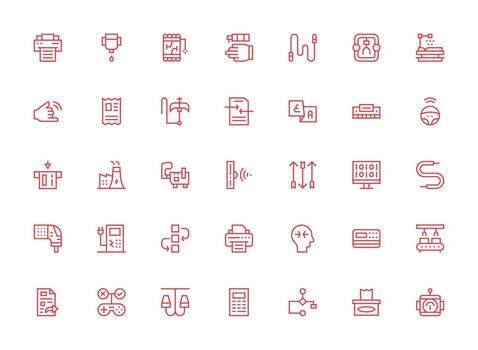 35 regular limpiar línea estilo íconos desde salida colección contorno icono paquete vector