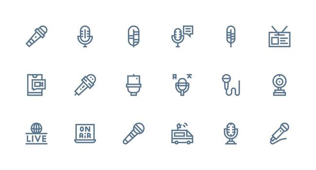 18 Icons for Live in Strong Stroke Line Format Multi-Style Icons for Creative Projects vector