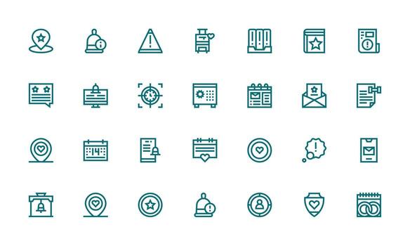 Bold Line Style Important Icons with 28 Vectors Well-Structured Icons for Creative Use