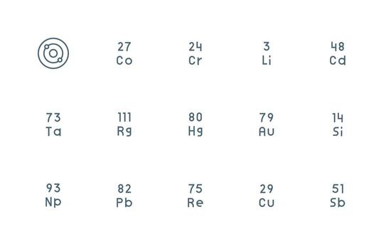 15 Regular Line Icons for Periodic Graphics High-Resolution Icons for Any Platform vector