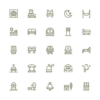 Medium Stroke Outline Icons from Rest Set with 25 Vectors Professional Icon Pack for Development Work
