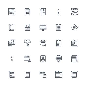 25 medio carrera contorno íconos para lista gráficos digital producto íconos para rápido entrega vector