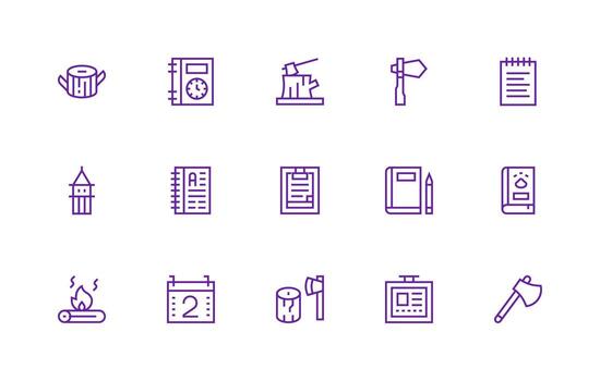 15 íconos para Iniciar sesión en regular línea formato diseño Listo icono conjunto para equipos vector
