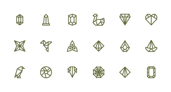 18 fuerte carrera línea estilo íconos desde facetado colección escalable íconos para todas temas vector