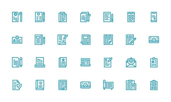 28 Bold Line Designs for Form Icons Fully Editable Icon Set for Web vector
