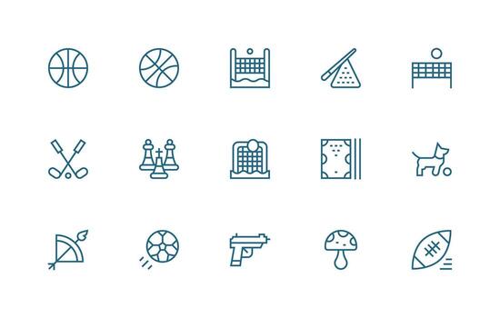 regular línea estilo juego íconos con 15 vectores moderno icono conjunto