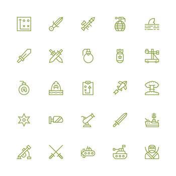 medio carrera contorno estilo ataque íconos con 25 vectores agudo íconos para presentaciones