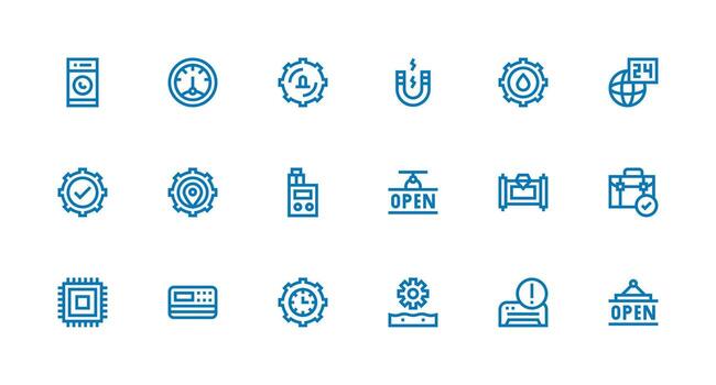 fuerte carrera línea íconos desde Operacional conjunto con 18 vectores ligero icono serie para rápido prototipos