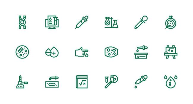 prueba incluso 18 fuerte carrera línea ilustraciones mínimo icono conjunto para interfaz proyectos vector