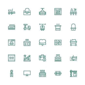 25 Medium Stroke Outline Style Icons from Loading Collection Core Icon Collection for Daily Tasks vector