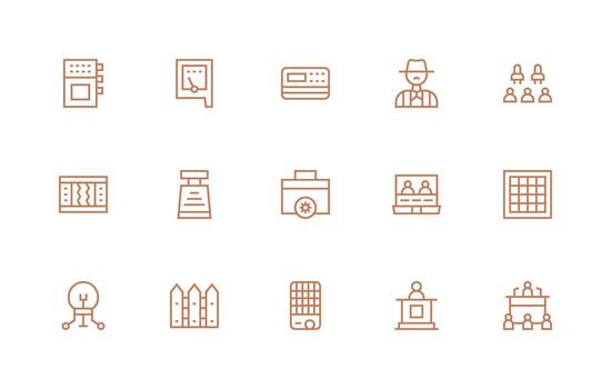 panel visual paquete conteniendo 15 regular línea íconos ui y ux enfocado icono colección vector