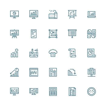 25 medio carrera contorno estilo íconos desde grafico colección núcleo icono colección para diario Tareas vector