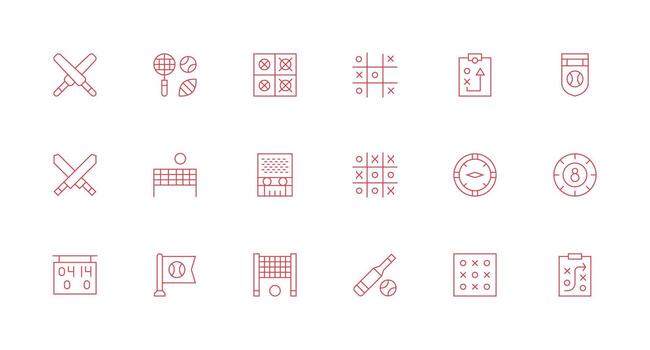 Minimal Line Icons from Lose Set with 18 Vectors Icon Pack for UI