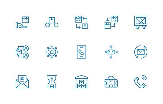 regular línea íconos desde entrante conjunto con 15 vectores digital icono colección