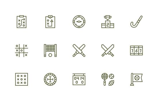 15 Icons for Lose in Regular Line Format Customizable Icon Series for Mobile Screens vector